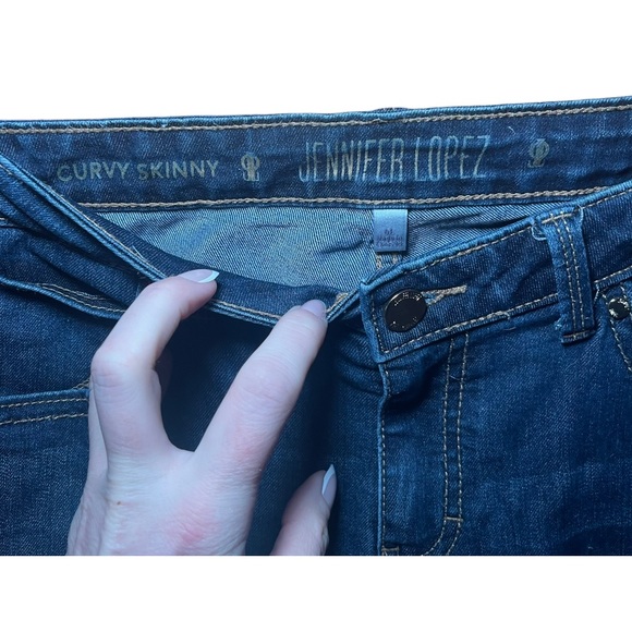 JENNIFER LOPEZ Blue Curvy Skinny Jeans 6L - Picture 6 of 7